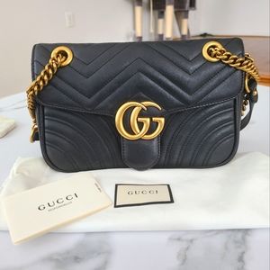 GG Marmont Matelassé Black Small